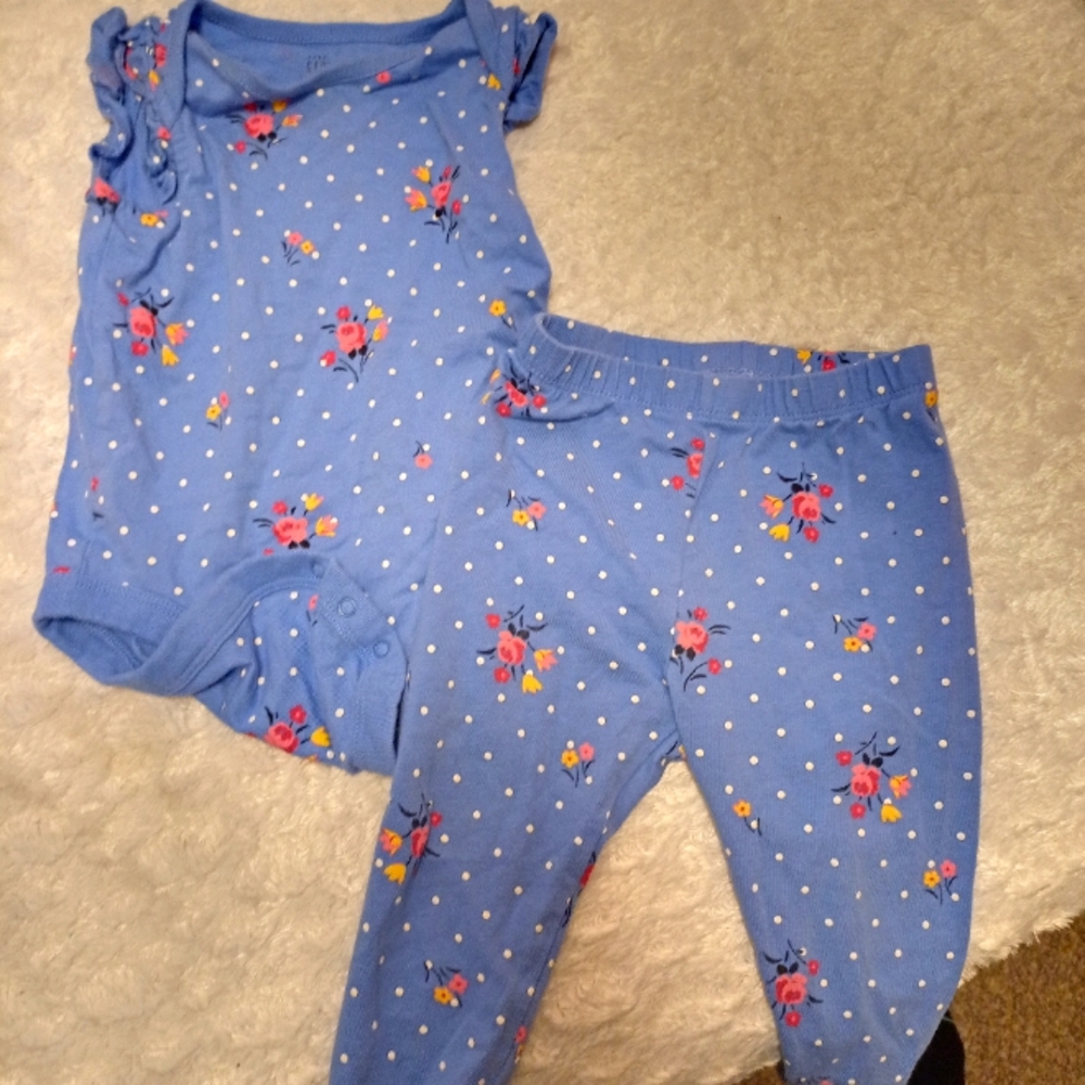 Gap floral matching set 6-12 months